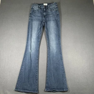 Frame Jeans Womens 27 Le High Flare Stretch Denim Elaine Made USA Distressed - Picture 1 of 16