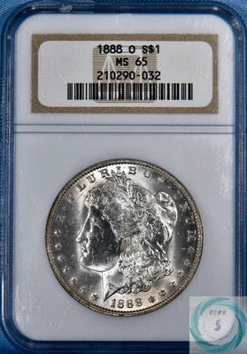 Dólar Morgan 1888-O NGC MS 65 - gema brillante y escarchada Foto 1 de 4