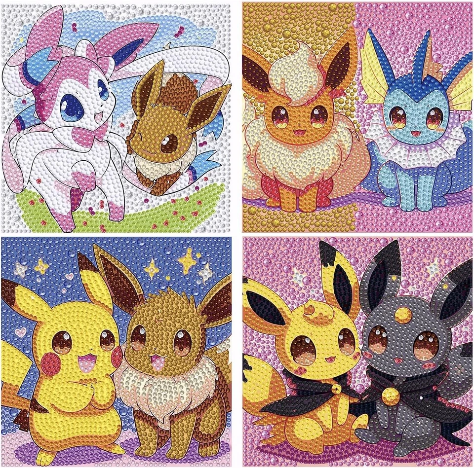 Painting Kits for Kids Beginner - 4 Pack DIY 5D Full Drill Diamond Art Kits for - image 1 of 1