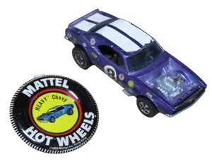 Hot Wheels Vintage Redline 1970 Heavy Chevy Purple Hong Kong with Button - Picture 1 of 9