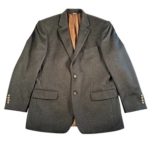 Haspel Conner 42R Mens Charcoal Gray 100% Camelhair Double Vent Blazer Jacket - Picture 1 of 9