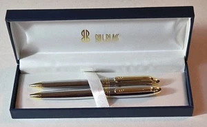 Bill Blass Pen and Mechanical Pencil Set Chrome with Gold Accents - Picture 1 of 11
