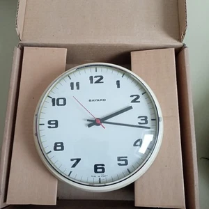 HORLOGE MURALE BAYARD En TOLE ART DÉCO VINTAGE A REPARER - Picture 1 of 3