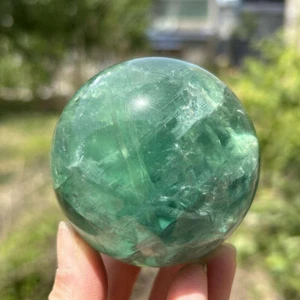 Esfera de cristal de cuarzo fluorita natural de 1,1 lb bola de cristal de cuarzo curación de reiki - Imagen 1 de 19