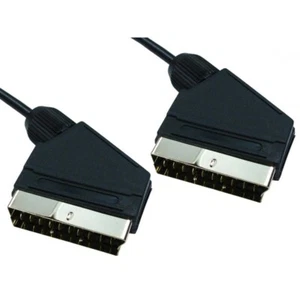 Scart Plug to Scart Plug Fully Wired 2.5m 21 Pin TV DVD Sky Video Cable - Picture 1 of 4