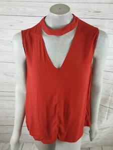 New 1. STATE Size Large Rust Color Choker Sleeveless Hi-Lo Top - Picture 1 of 5