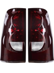 2003-06 Chevy Silverado 1500 2500 3500 OE Red Smoked Lens Tail Lights (2 Pcs) - Picture 1 of 8
