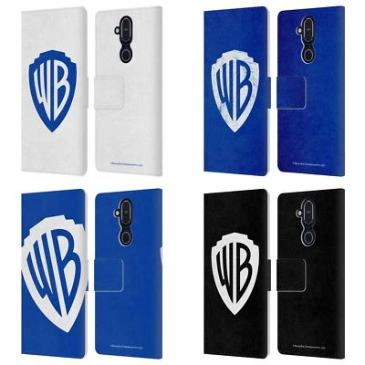 OFFICIAL WARNER BROS. SHIELD LOGO LEATHER BOOK CASE FOR MICROSOFT NOKIA PHONES - Image 1 of 4