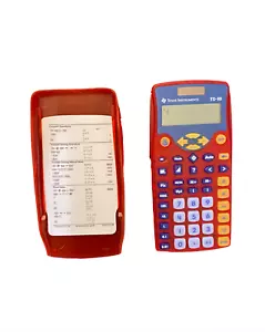 New Texas Instruments TI-10 Dual Power 2-Line Elementary Calculator Red Pocket - Picture 1 of 5