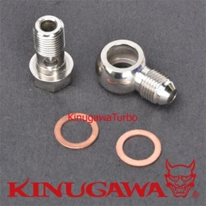 Banjo Bolt kit M14x1.5 mm to -6AN Garrett GT28R GT30R GT35R T28 Turbo Coolant - Foto 1 di 1