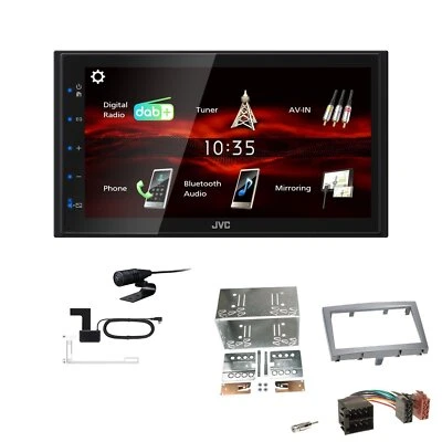 JVC KW-M180DBT 2DIN DAB+ Autoradio für Porsche 911 2004-2008 vulkangrau - Bild 1 von 4