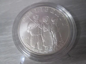 2014 Civil Rights Act UNCIRCULATED Silver Dollar Commemorative Coin _ CAPSULE - Picture 1 of 2