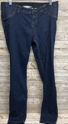 Pantalones de mezclilla para mujer Liz Lange Maternity talla M (8-10) tiro bajo elásticos lavado oscuro Foto 1 de 4