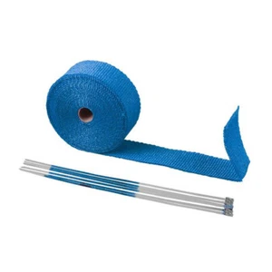 BLUE Pipe Wrap Exhaust Turbo Heat Manifold Header 2"x 50ft Roll Very High Temp - Picture 1 of 2