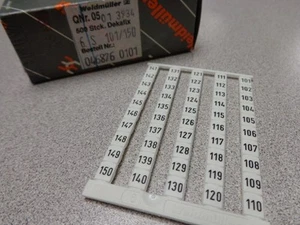 10 SHEETS 4687.6 DEK 6 FS 101-150 5x6 mm TERMINAL MARKERS 0468760101 WEIDMULLER - Picture 1 of 1