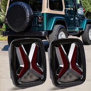 for Jeep Wrangler TJ 1996-2006 LED Tail Lights Rear Brake Lamp Turn Stop Reverse - Picture 1 of 10
