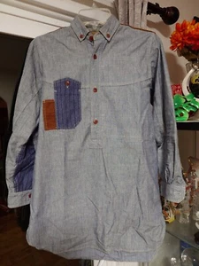 Junya Watanabe Comme des Garçons Herren Denim 3/4 Arm Half Button Up Hemd Gr. S - Bild 1 von 10