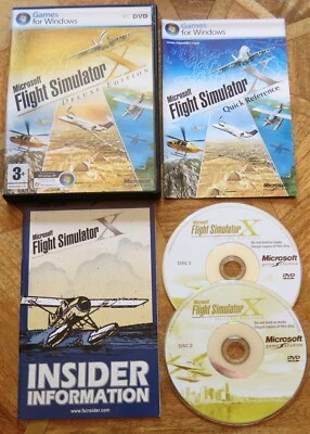 Microsoft FLIGHT SIMULATOR X DELUXE Edition Base Game Pc DVD Rom - FSX FS X VGC+ - Image 1 of 2