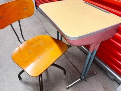 MCM Escuela Infantil ESCRITORIO Y Silla ROSA/AZUL ¡¡BONITO!! Asientos americanos Foto 1 de 4