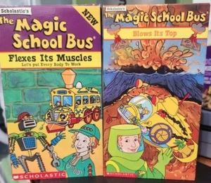  2 Magic School Bus VHS Tapes Blows Its Top Magic School Bus Flexes It's Muscles - Picture 1 of 3