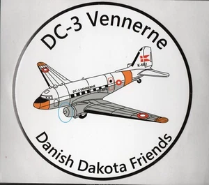 Militaria  - Stickers  - DC3 Vennerne - Danish Dakota Friends - Picture 1 of 1