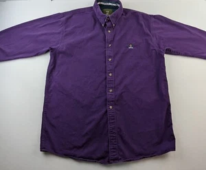 Camisa De Colección EE. UU. Cinch Hombres L Púrpura Con Botones Manga Larga Bordada Clásica P2 - Imagen 1 de 10