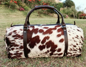 TRICOLOR Rindsleder Seesack Wochenendtasche Sporttasche Campingtasche Ledertasche - Bild 1 von 4