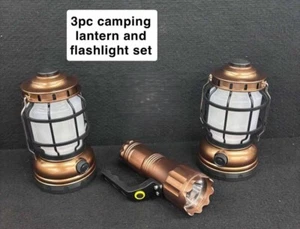 NEW Battery Powered LED Retro Rustic Style Lanterns W/ Flashlight by Smart Home - Picture 1 of 1