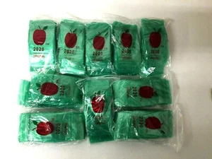 Apple Mini Zip Resealable Bags 2" x 2" Green Baggies 2020 1000ct. NEW SHIPS FREE - Picture 1 of 1