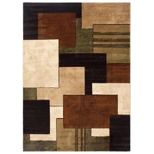 Home Dynamix Tribeca Mason Area Rug 5'2"x7'2", Abstract Brown/Green 5'2" x 7'2" - Picture 1 of 8