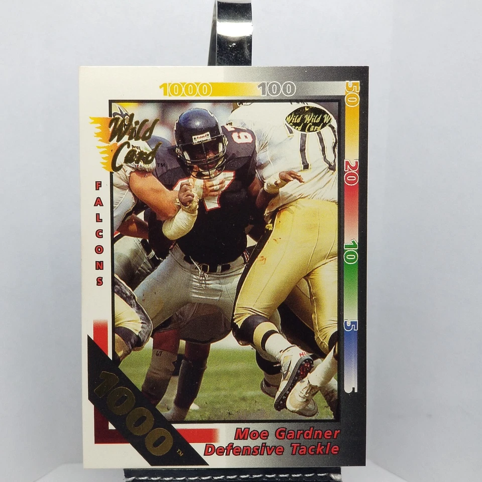 Wild Card 1992 NFL Moe Gardner 1000 Stripe (WARNING SMOKE SMELL!) - Image 1 of 2