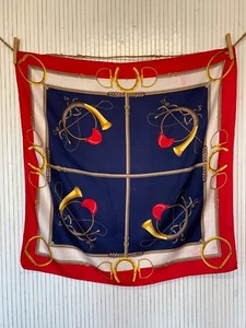 Foulard carré de soie Vintage Vénerie Cadeau pour Femme FO665 - Imagen 1 de 12
