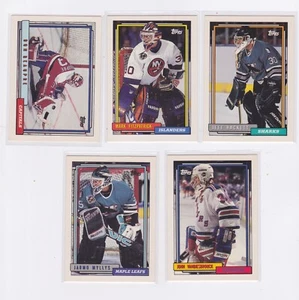 1992-93 Topps Hockey - Base - lot of 5 Goalie Cards - Vanbiesbrouck/Beaupre... - Picture 1 of 1