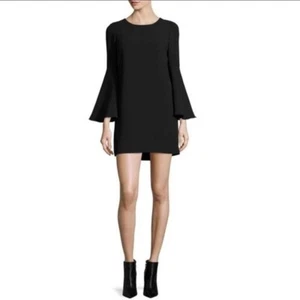 Elizabeth and James Aurora Dress Women's Size 4 Black Bell Sleeve Mini Witchy - Picture 1 of 8