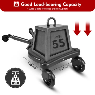 Tablero de Cochecito 2 en 1 Universal Tablero de Cochecito Buggy Tablero con Ruedas Asiento Pedal Foto 1 de 4