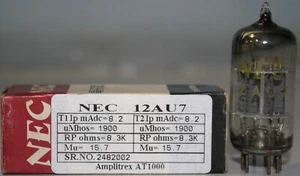 12AU7 NEC MADE IN JAPAN TESTED ON AMPLITREX AT1000 1 Pcs - Picture 1 of 8