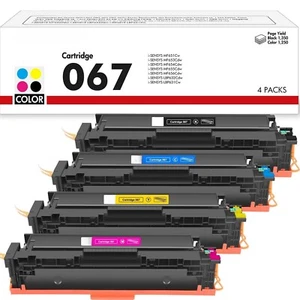 4-Pack 067 067H Druckerpatronen für Canon i-SENSYS LBP-630 631 633 650 651 655 - Afbeelding 1 van 7