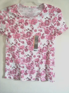 Camisa Tejida Damas Rosa Floral Algodón Nueva Talla Mediana NUEVA - Imagen 1 de 2
