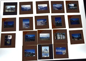 Original. Juego de 18 - 1960 35 mm toboganes de vacaciones a color - montañas de Sierra Nevada - 11 - Imagen 1 de 19