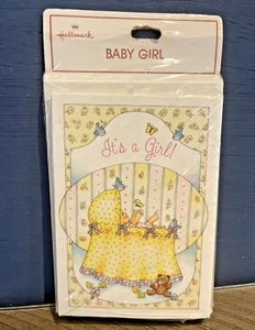 Vintage Baby Girl Announcements 'It's a girl' baby shower Hallmark New Old Stock - Picture 1 of 3