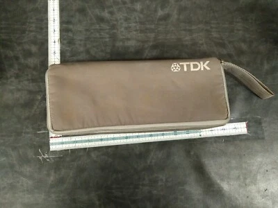 TDK 25 Cassette Tape Storage Holder Zipper silver - Image 1 of 4