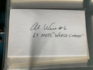 Al Weis autographed index card - Picture 1 of 1