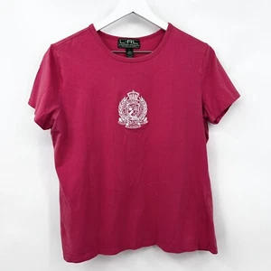 Camisa Pullover Vintage Años 90 Ralph Lauren Logo Bordado Manga Corta Rosa Grande - Imagen 1 de 9
