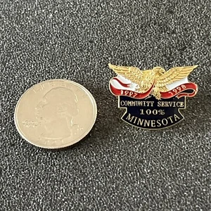 1997-1998 Community Service 100% Minnesota Pin Pinback #43559 - Picture 1 of 2