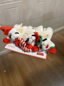 Lambchop Christmas Set Of 3 6" Dog Toy - Squeaks, - Picture 1 of 6