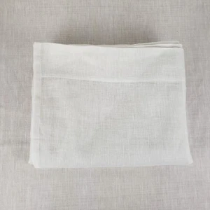 Crate & Barrel Leinen transparente Gardine Panel weiß 52" x 84" Stange Tasche Gardine einzeln - Bild 1 von 5
