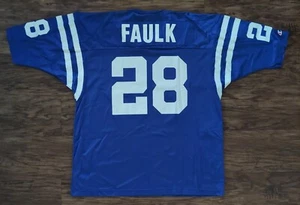 Vintage Champion Marshall Faulk #28 Jersey Indianapolis Colts Blue Size 52 USA - Picture 1 of 11