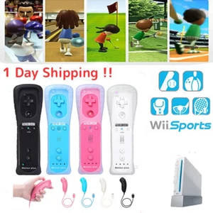 Built in Motion Plus Remote Controller & Nunchuck For Nintendo Wii/Wii U w/ Case - Picture 1 of 142