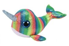 TY Beanie Babies Boo Boos NORI THE NARHWAL Fish Sea Animal Plush Soft Toy 6" 