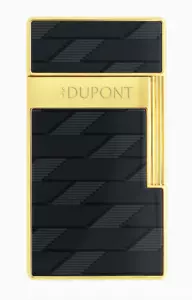 S.T. Encendedor Dupont Biggy negro y dorado monograma 1872, 025079, 25079 nuevo en caja - Imagen 1 de 7